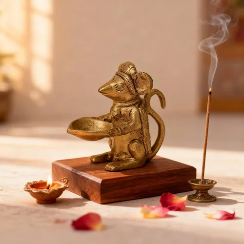 Vista 8 de GURU JEE™ Latón Diya Deepak para Puja Aarti Regalos Mechas de aceite Ghee Lámparas Deepam Deep Mandir