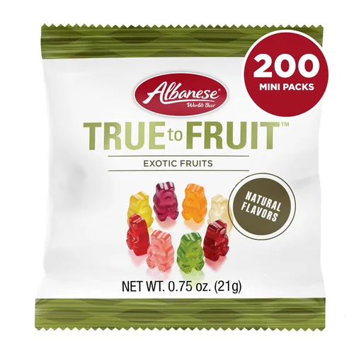 Vista 10 de Albanese World's Best True to Fruit™ - Gomitas de frutas favoritas estadounidenses, bolsa de caramelo de 0.75 onzas (paquete de 200)