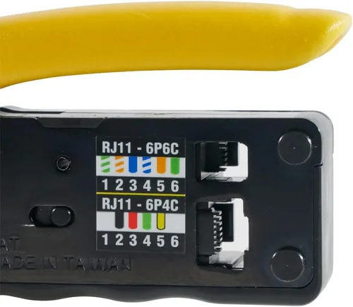 Vista 7 de Klein Tools VDV226-107 Crimpadora modular compacta de cable de datos de trinquete/pelacables/cortador de alambre, CAT6, CAT5, CAT3, cable de voz