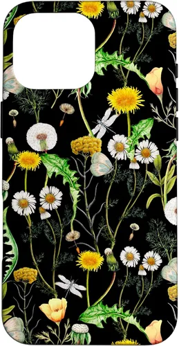 Vista 19 de iPhone 11 Pro Wildflowers Botanical Daisy Flores Dandelion Libélula Estuche de regalo