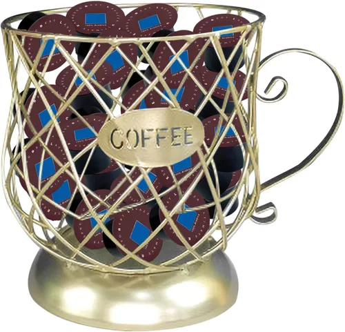 Vista 6 de Owill-home Soporte para cápsulas de café y taza organizadora, soporte de metal para tazas de café expreso, soporte para crema de café, soporte