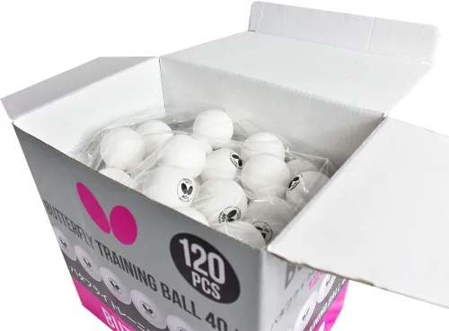 Vista 5 de Butterfly 40+ Training Ball 40+ Ball Used for Training – Available in a Box of 6 or 120 White Training Balls – Comparable to a Three-Star Ball and