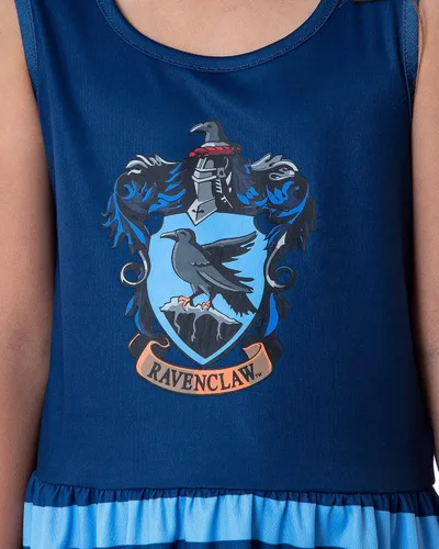 Vista 3 de Harry Potter Camisón de pijama con diseño de rayas y logotipo de cresta para niñas