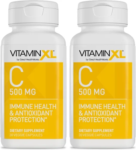 Vista 6 de OmegaXL VitaminXL Suplemento de vitamina C, cápsulas de 500 mg que proporcionan apoyo antioxidante, ayuda a la salud inmunológica y la producción