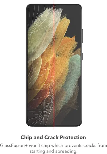 Vista 3 de ZAGG InvisibleShield GlassFusion+ - Protector de pantalla de vidrio híbrido - Hecho para Samsung GS21 (6.2") - Compatible con fundas