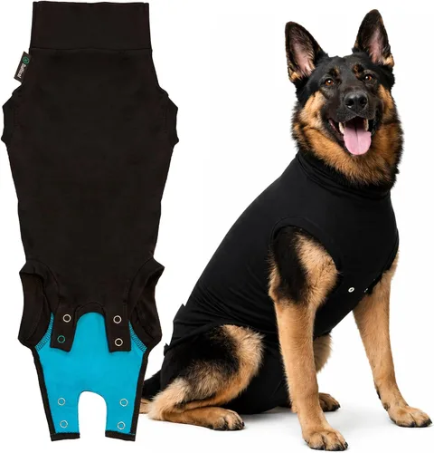 Vista 22 de Traje de recuperación Suitical para perros, de color negro, XXS, Negro