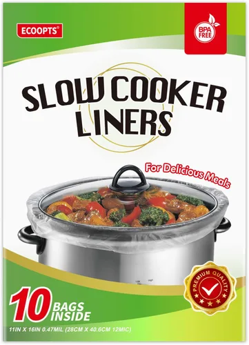 Vista 9 de ECOOPTS Bolsas de cocina desechables para olla de cocción lenta, bolsas de cocina de tamaño pequeño, para ollas de 1 cuarto a 3 cuartos de galón