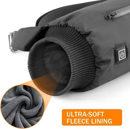 Vista 5 de Bolsa calentadora de manos con cinturón ajustable, manta eléctrica con calefacción USB con 3 ajustes de temperatura para calidez instantánea