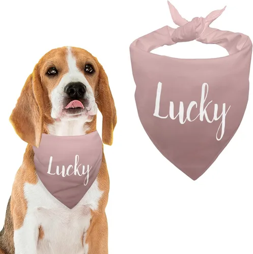 Vista 12 de Bandana personalizada para perro con nombre de poliéster, bandana personalizada para perro, triángulo, bufanda personalizada para mascotas