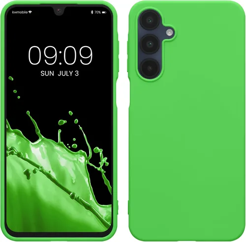 Vista 82 de kwmobile Funda compatible con Samsung Galaxy A12 - Funda protectora de silicona TPU suave y delgada - Azul Báltico