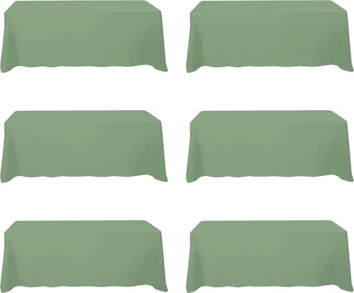Vista 58 de BRILLMAX - Manteles para mesa rectangular de 6 pies, tela de lino de poliéster, lavable, para boda, recepción, banquete, fiesta de cumpleaños, 60 x