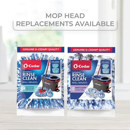 Vista 13 de [Usado] O-Cedar RinseClean - Sistema de trapeador giratorio y cubeta Limpia con agua limpia Elimina el 99% de las bacterias Trapeador giratorio