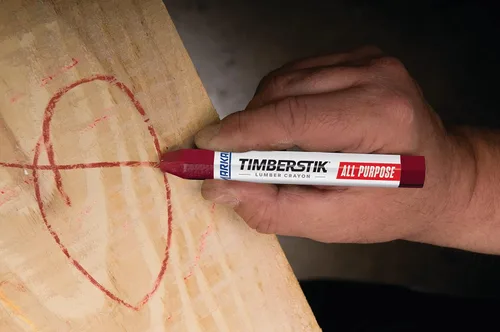 Vista 4 de Markal 80356- Timberstik Crayón para Madera Multiusos, a Base de Cera, 1/2" Hexagonal x 4-5/8" de Longitud, Resistente a la Intemperie y a la Verde