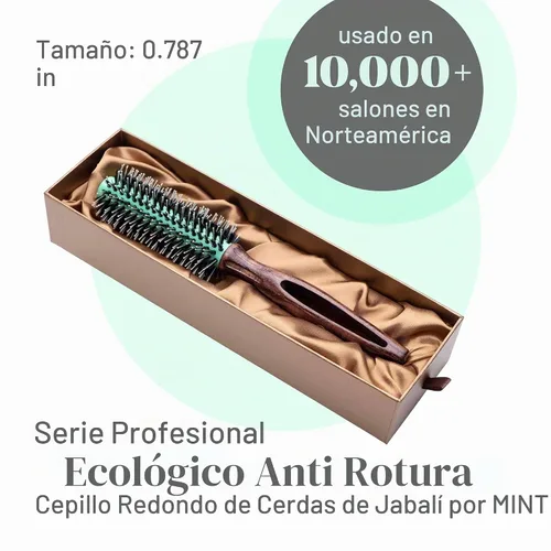 Vista 2 de MINT Kaze - Cepillo redondo de cerda de jabalí (0.787 in) para secado por soplado 20 mm ceramic barrel and boar bristles create lift, curl and