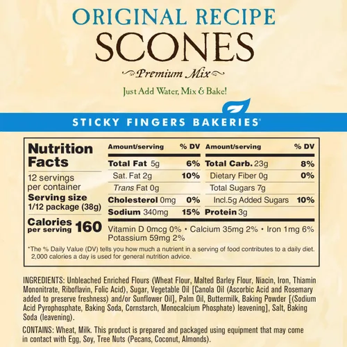 Vista 2 de Sticky Fingers, Mix Scone Original English, 16 Ounce