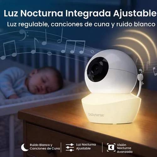 Vista 7 de Babysense Cámara complementaria de repuesto para monitor de bebé HDS2, solo funciona con monitores HDS2, requiere unidad principal HDS2