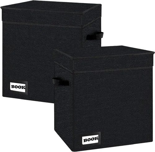 Vista 8 de Caja de Almacenamiento de Cómics, 15.8" X 7.8" X 11.8", Resistente Plegable Contiene 160-180 Cómics Contenedor Organizador Estante