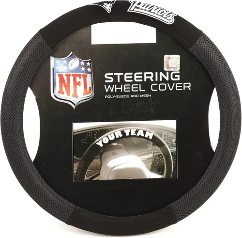 Vista 4 de NFL funda de gamuza de poliéster para volante Negro (Black/Team Colors)