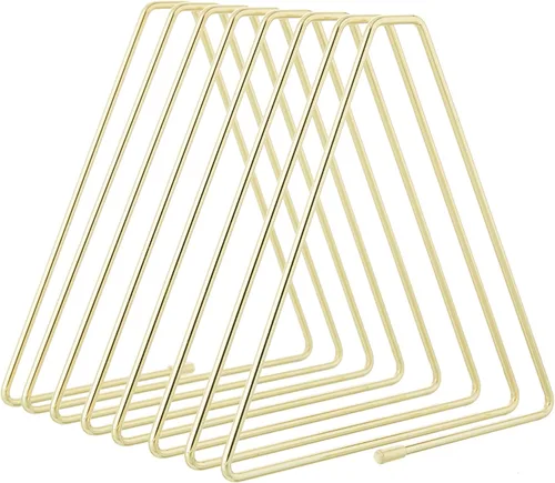 Vista 10 de Y YOMA 1 paquete de estantes negros para carpetas de archivos triangulares, organizador de archivos de metal para escritorio, organizador