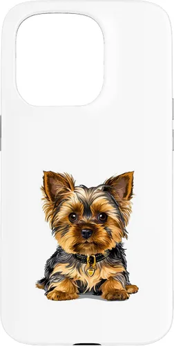 Vista 14 de Adorable Yorkshire Yorkie Terrier Puppy Yorky Funda para iPhone 16