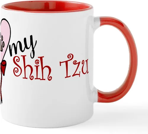 Vista 34 de CafePress Angel Shih Tzu In Clouds Taza de café de cerámica de 11 oz (11.0 fl oz)