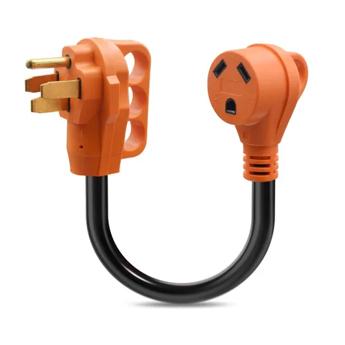 Vista 8 de NEMA 14-50R - Enchufe RV de 50 amperios, enchufe hembra de repuesto resistente de 125/250 V con mango de agarre ergonómico para RV, cámper