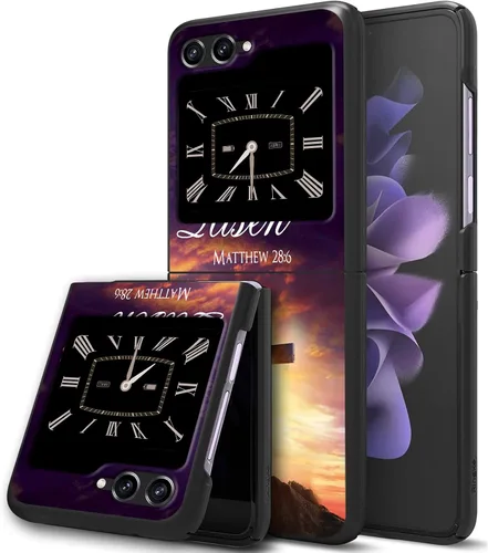 Vista 22 de Funda para Samsung Galaxy Z Flip 5 5G, Galaxy Z Flip 5, PC duro a prueba de golpes, plegable, duradera, resistente a los arañazos, para Samsung Z