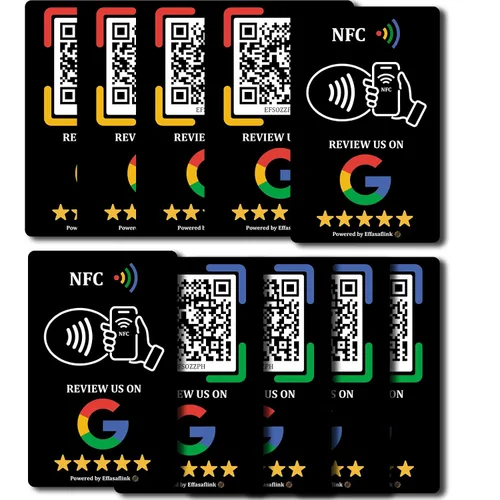 Vista 9 de Google Review Tap Card, NFC y código QR para empresas - Boost Opiniones de clientes 1 Card, No App, No Monthly Fees, Easy Setup in Minutes, Durable