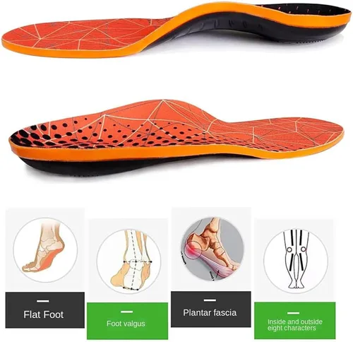 Vista 2 de Plantillas para aliviar la fascitis plantar para mujeres y hombres, 1 par de plantillas de soporte de arco, inserciones ortopédicas de gel