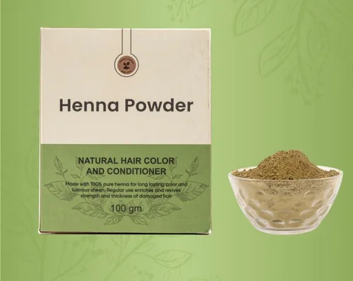 Vista 3 de Polvo de henna para el cabello Polvo de hojas de henna 100% naturales y herbales Solución orgánica para teñir el cabello gris Mujeres