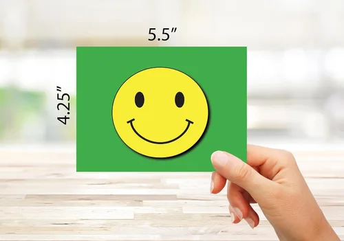 Vista 2 de Small World Greetings - Tarjetas de cara sonriente - Interior en blanco