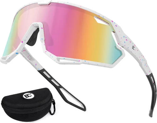 Vista 17 de BIRCEN Gafas de sol deportivas de béisbol para hombre: TR90 gafas de ciclismo ligeras envolventes para correr al aire libre MTB Bike