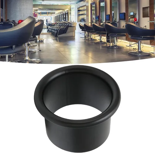 Vista 5 de Ymiko 3 1 4 soporte para secador de pelo pulgadas rizador 3 goma 4 insertos secador de pelo negro soplado metal encimera ojales anillos