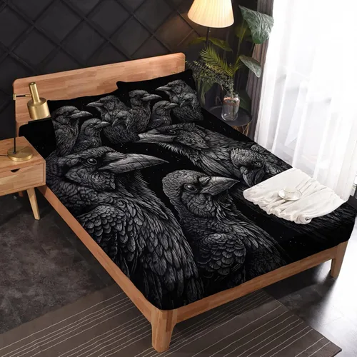 Vista 11 de Juego de sábanas de tamaño King, sábanas de conejo, sábanas de microfibra y fundas de almohada de 4 piezas, juego de sábanas con estampado colorido
