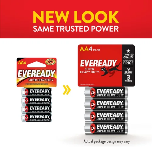 Vista 7 de Eveready Baterías súper resistentes, AA, 4 unidades, 1215SW-4