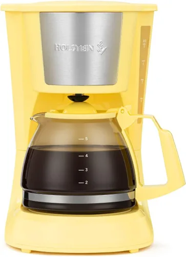 Vista 15 de Holstein Housewares Cafetera personal con taza de viaje de 14 onzas, máquina compacta de un solo toque con filtro reutilizable, apagado automático
