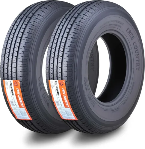 Vista 11 de Free Country GRAND RIDE Juego de 2 neumáticos Premium para remolque ST 175/80R13 de 6 capas, Rango de carga C con protector contra roces Premium
