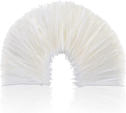 Vista 8 de Bridas blancas de 8 pulgadas, paquete de 1000, 40 libras, bridas