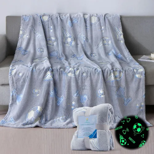 Vista 10 de LIFEYJ Manta que brilla en la oscuridad, regalos de unicornios para niñas, manta suave de 3, 4, 5, 6, 7, 8, 9, 10 años, juguetes para niñas de 6 a 8