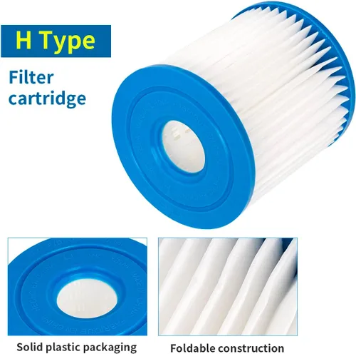 Vista 2 de WuYan Filtros de repuesto para bañera de hidromasaje Intex, filtro de bomba de piscina 28601/28602 para Intex tipo H 29007E Set cartucho de filtro