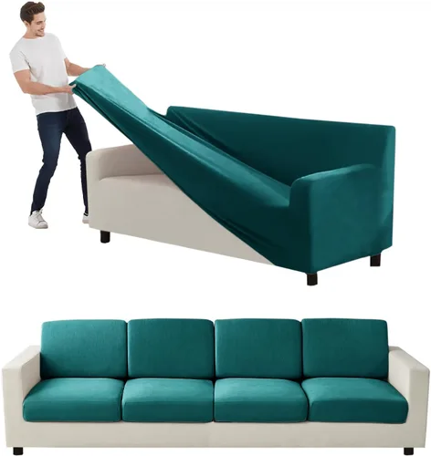 Vista 104 de Funda para Sofá de Terciopelo, Fundas Elásticas para Sofá para Funda Principal Separada/Respaldos y Cojines de Asiento, Funda para Sofá, para Fundas