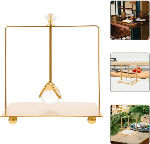 Vista 8 de Metal Napkin Holder Stand, Freestanding Tissue Organizer, Gold Square Paper Napkin Holder for Dining Table, Kitchen, Restaurant Use