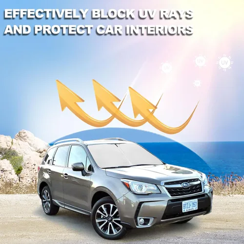 Vista 6 de Parasol para parabrisas delantero mejorado 2026 apto para Subaru Forester Crossover, Base, Premium, Sport, Limited 2015-2018, plegable, mantiene tu