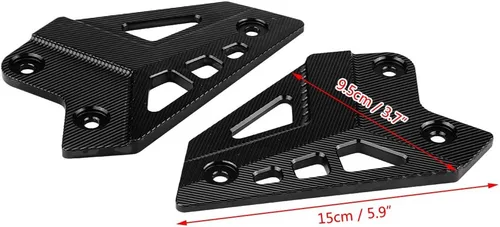 Vista 9 de Reposapiés de la motocicleta Protector de la clavija del pie Protector de la cubierta protectora del talón para Z900 2017-(negro)
