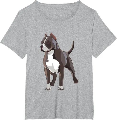 Vista 5 de American Bully Dog Holder Illustration for Dog Lovers T-Shirt Negro