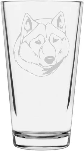 Vista 275 de Podenco Canario - Vaso de pinta de 16 onzas con temática de perro personalizado