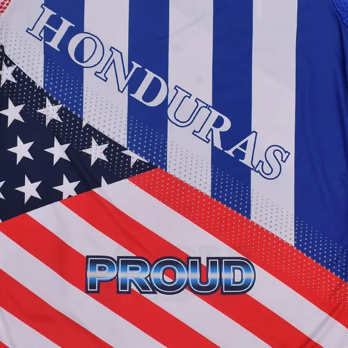 Vista 9 de Fury Camiseta de fútbol Honduras y USA Flag Mix - Camiseta de fútbol Honduras - Camiseta de Futbol Honduras Jersey HombreMujerUnisex