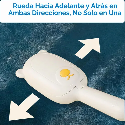 Vista 5 de Rodillo removedor de pelo de mascotas compacto para gatos y perros, limpieza profunda, conveniente para llevar, rodillo de pelusa reutilizable