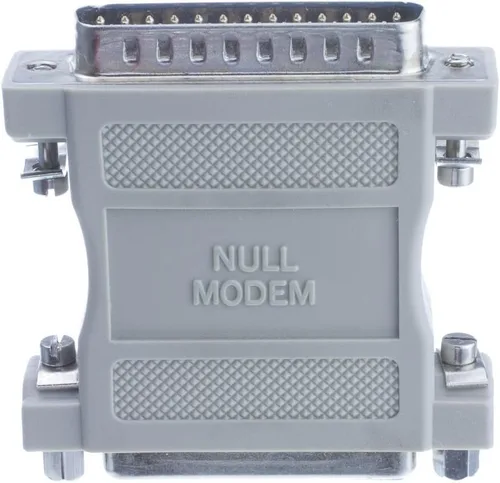 Vista 3 de CableWholesale Adaptador de módem nulo, DB25 macho a DB25 hembra