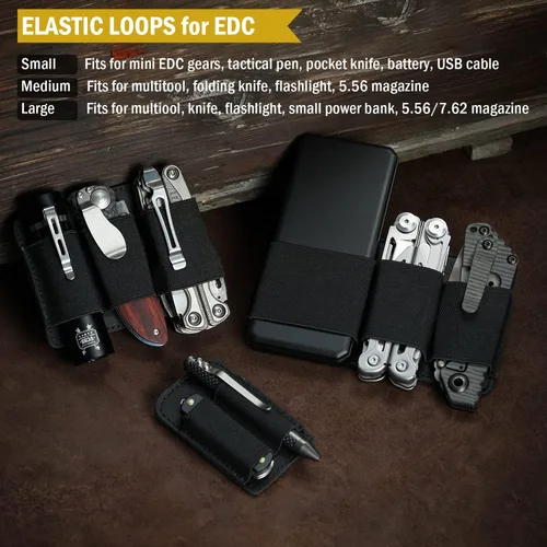 Vista 8 de VIPERADE PL6 Organizador modular EDC táctico, panel de bolsa de inserción elástica con soporte de gancho para accesorios, accesorio para mochila